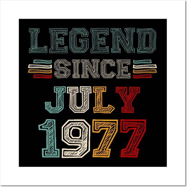 46 Years Old Legend Since July 1977 46th Birthday Wall Art by Vintage White Rose Bouquets